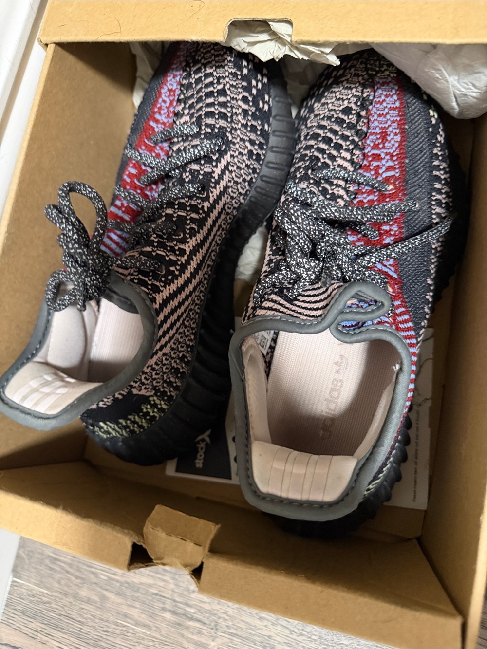 Yeezy Boost 350 V2 Black Red Gray Sneakers